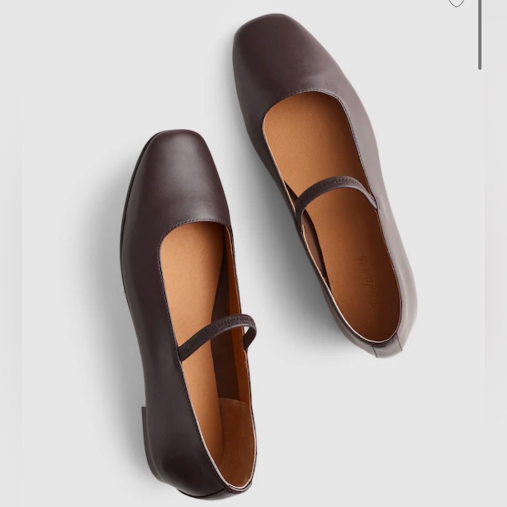 MADEWELL THE GRETA BALLET IN Espresso Leather NN044